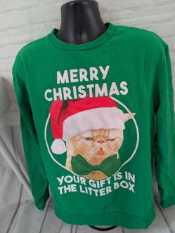 Mad Engine - Christmas cut sweatshirt size large tender neutral