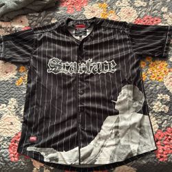 Scarface x Reason Pinstripe Baseball Jersey