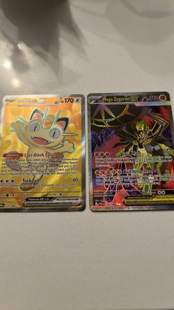Perfect Order Full Art Meowth EX and Mega Zygarde