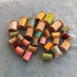 Vintage Wooden Thread Spools 