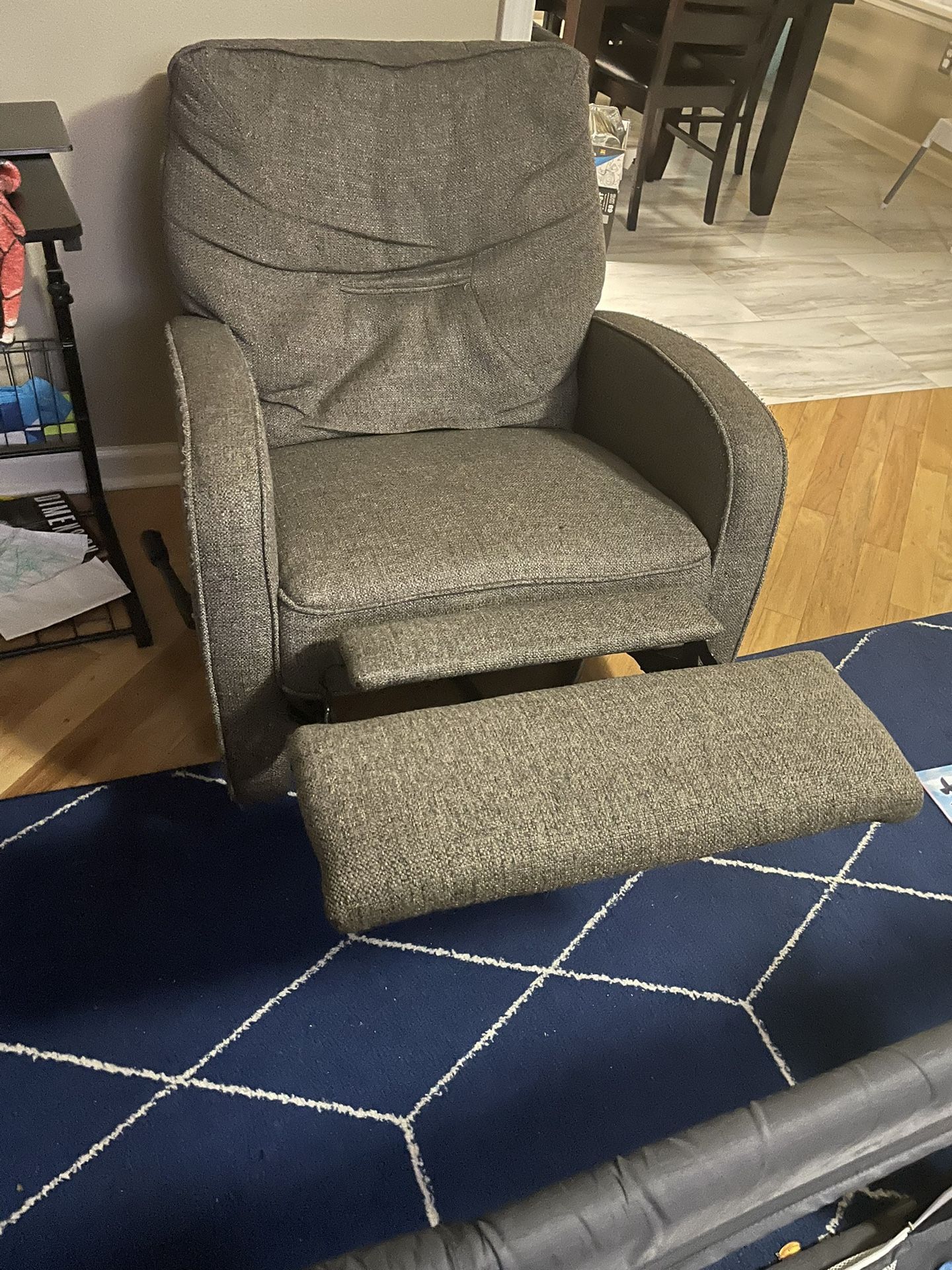 Fabric recliner swivel chair