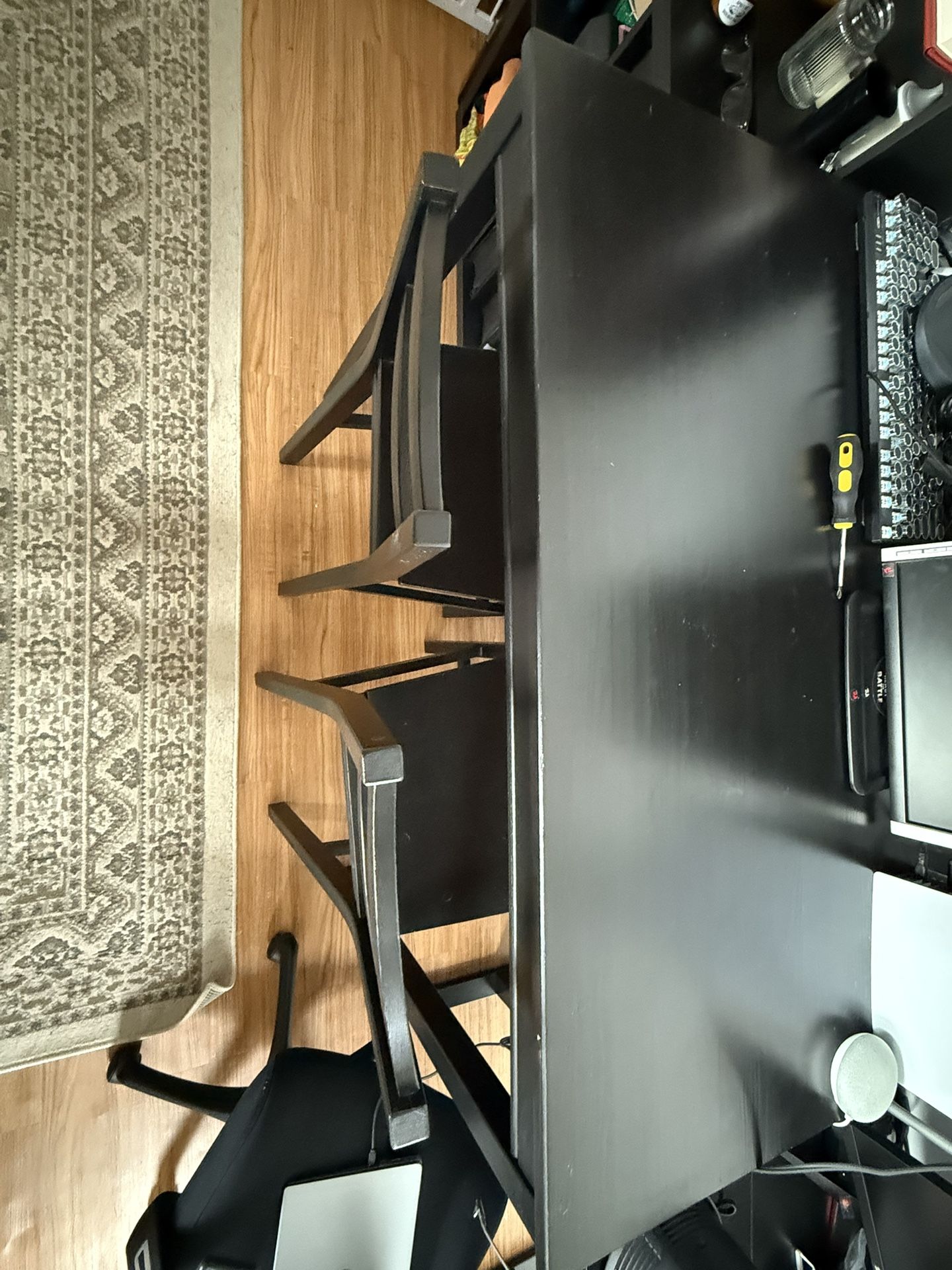 Wood Dining Room Table And 4 Chairs