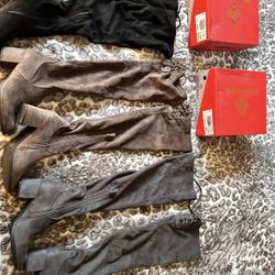 Women’s Dream Pair Faux Suede Over-The-Knees Thigh High Boots - Size 9
