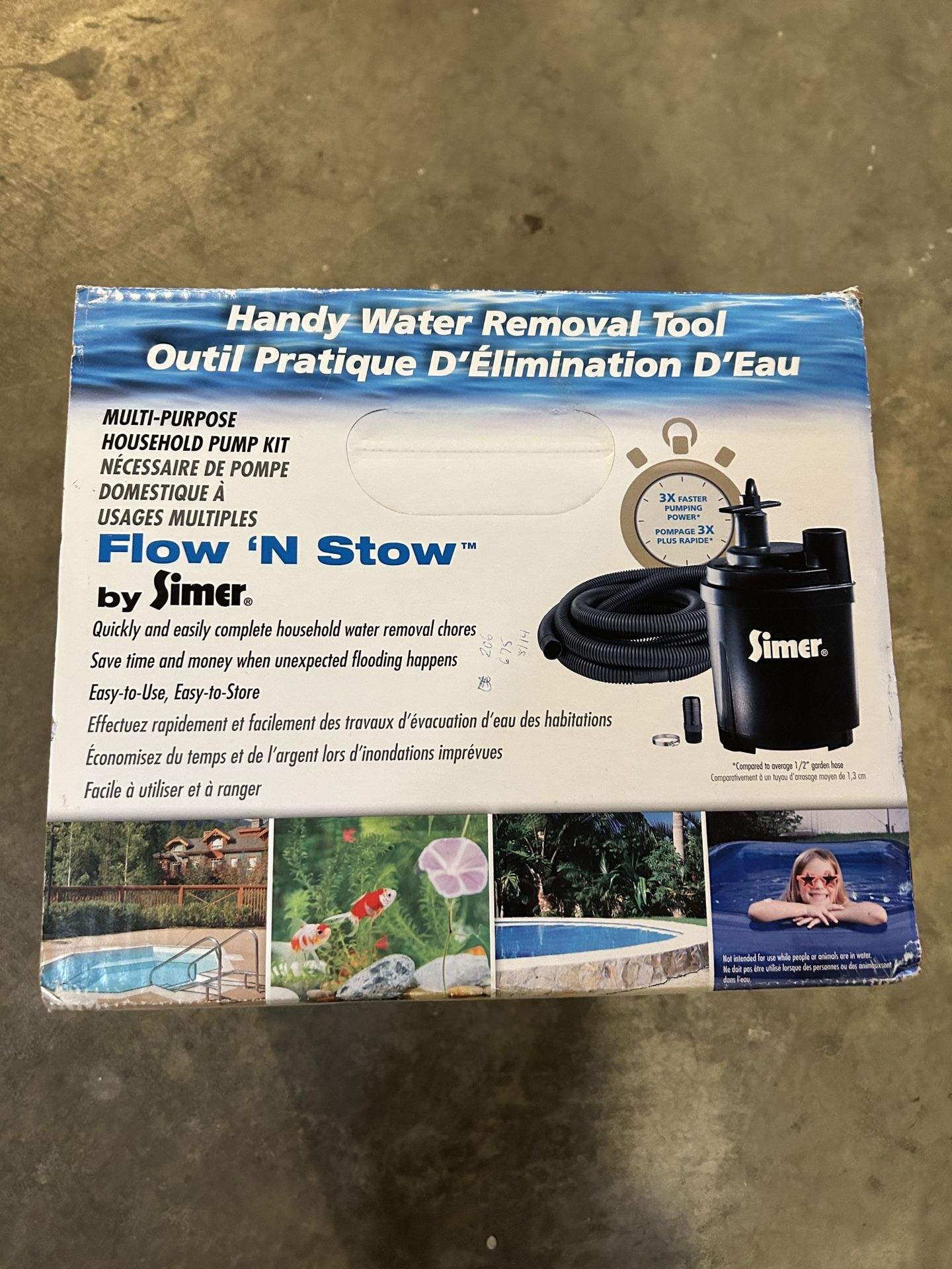 Flow N Stow Water Pump By Simer