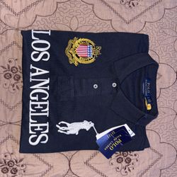 Brand New Classic Fil Los Angeles Mesh Polo Shirt