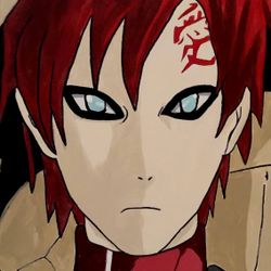 Naruto Anime Gaara Painting 