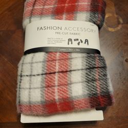 Fashion Accessory Red and Black Plaid Fabric