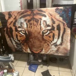 Huge Tiger Oil Painting