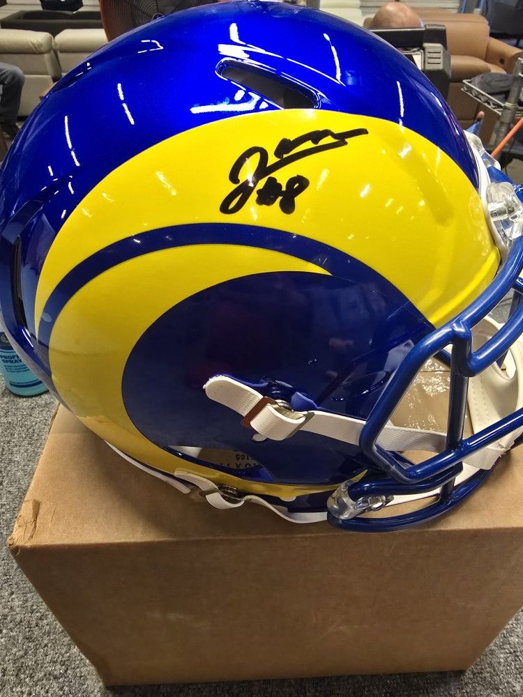 Rams Authenticated Autograph Helmet Jered Verse