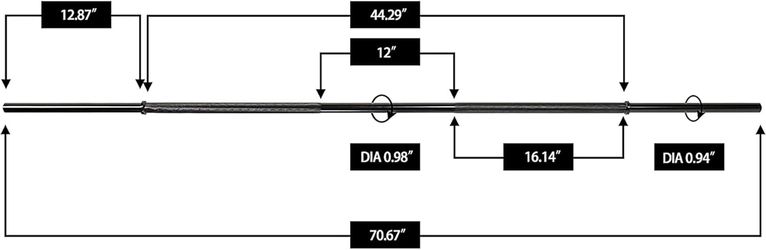 72” x 1” Barbell