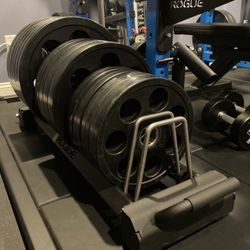 Rogue Fitness Horizontal Plate Rack 3.0 Bumper Cart - Plate Storage