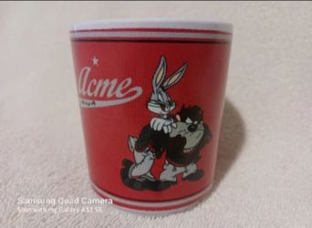 Vintage Looney tunes Acme Bugs Bunny and Tasmanian Devil mug