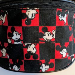 Mickey Mouse Checkerboard Waist Bag Fanny Pack Red Black White Disney