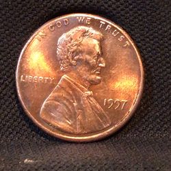 1997 Lincoln One Cent Penny Doubled And error 