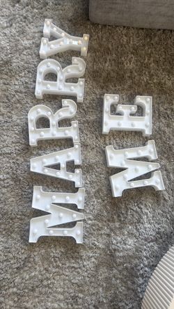 Marry me sing letters