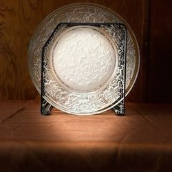 Princess House Crystal Dinner Plates 