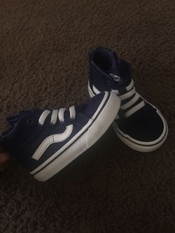 Blue and white vans size 5 n half