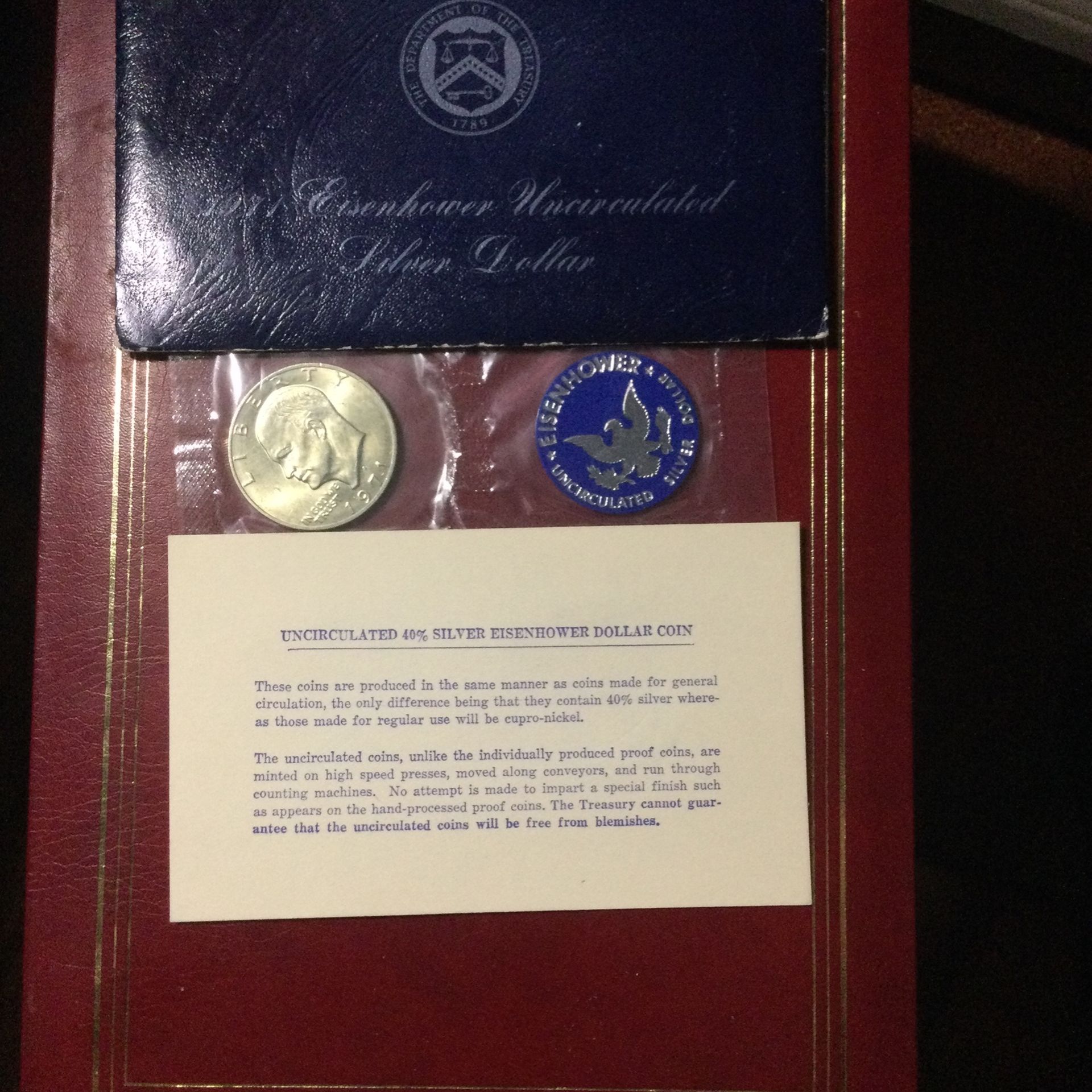 1971 Eisenhower Uncirculated Silver $1