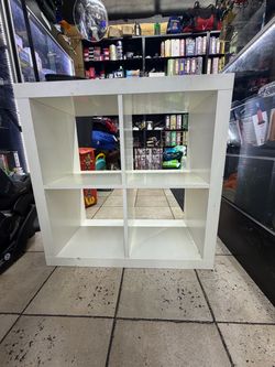 White 4-Cube Organizer Shelf / Kallax Style Storage Unit – 30" H x 30" W x 15.5"