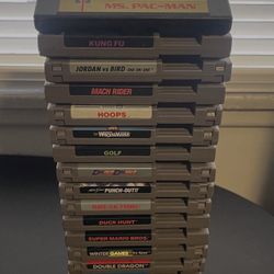 NES Game Lot – 19 Original Games (Ms. Pac-Man, Punch-Out, Mario & More)