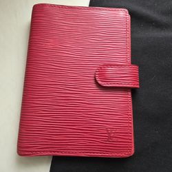 Louis Vuitton Red Epi Agenda 