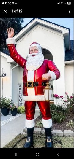 GIANT 8 FOOT SANTA CLAUS CHRISTMAS DECORATION OUTDPOR GARDEN LED