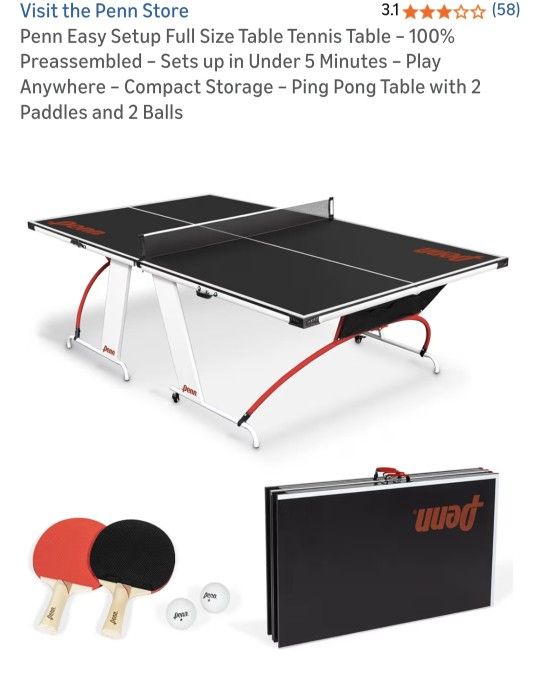 Table Tennis Table - New!