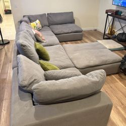 *Free Delivery* Gray Bobs Dream Modular Cloud Couch Sectional