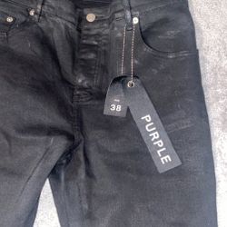 black purple jeans