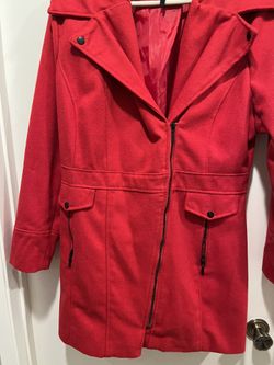 Warm Coat By YOKI. Size 1XL. Detachable Velvet Collar