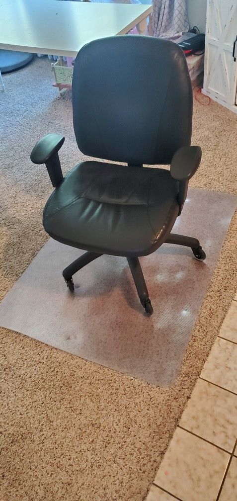 $40 Desk Chair And Floor Mat