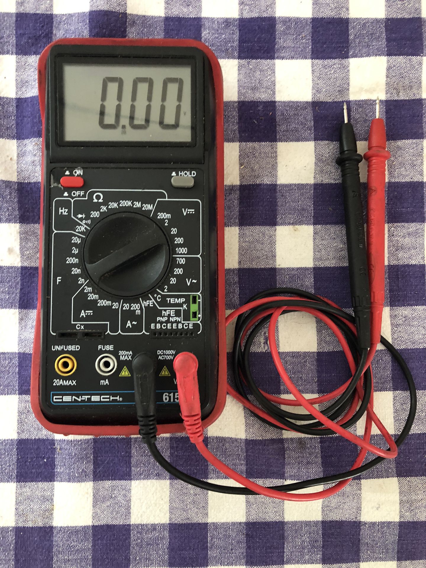 Cen-Tec 11 Function Digital Multimeter With Audible Continuity