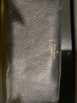 Used black Kate spade leather wallet