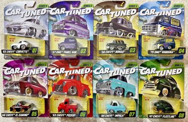 CAR TUNED DIE CAST SERIES 5 COMPLETE SET OF 8 Cartuned Truck BRAND NEW CHEVY GMC
