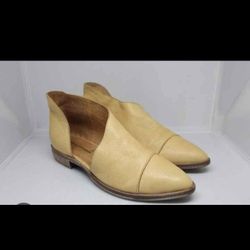 Free People Womens Royale Pointed Cut Out Slip On D'Orsay Flats Size 