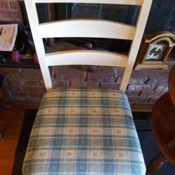 Cute Wooden Chair With Padded Seat