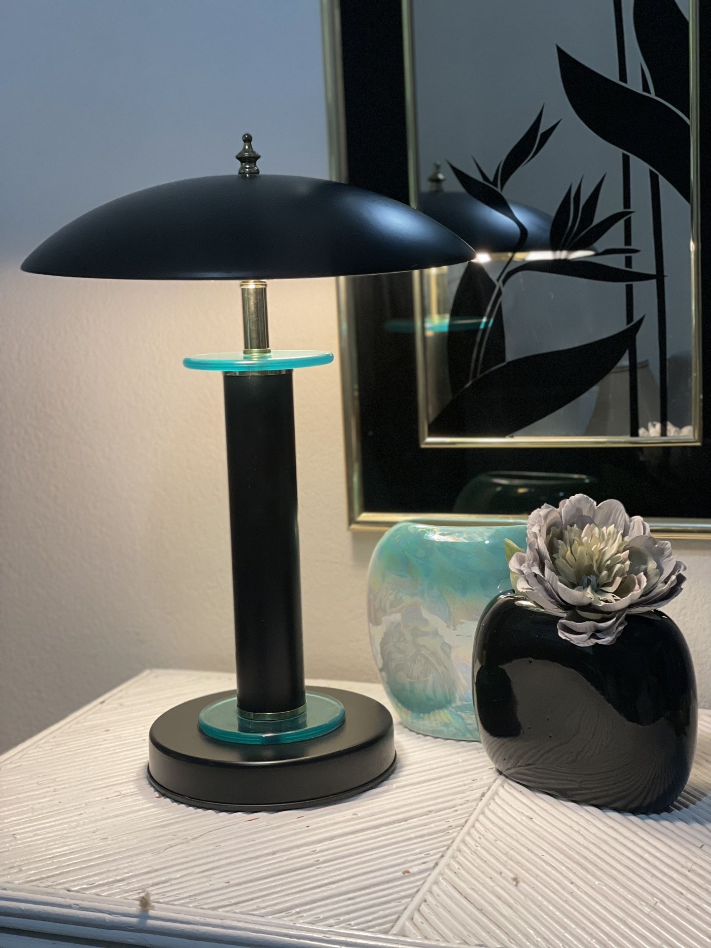 80’s Retro Postmodern Halogen Type Touch Lamp.