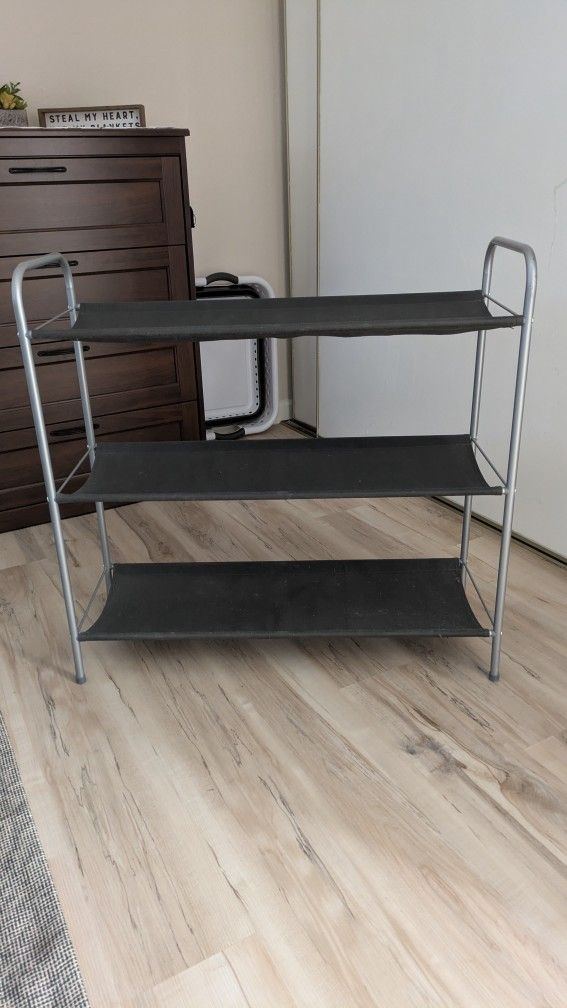 2 x Cloth And Metal Shelving