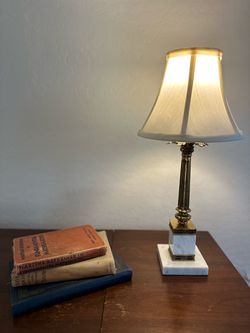 Vintage Brass-Plated Marble Table Lamp – Classic Traditional Style