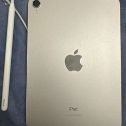 iPad Mini 6 with Apple Pencil and Folio Case 