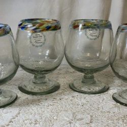 Monica Confetti Path Blown Glasses 