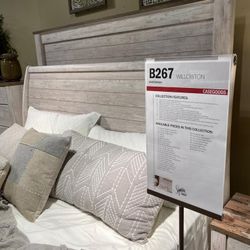 Willowton Whitewash Sleigh Bedroom Set 
