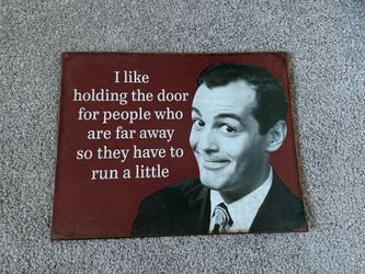 Vintage Style Humorous Metal Sign
