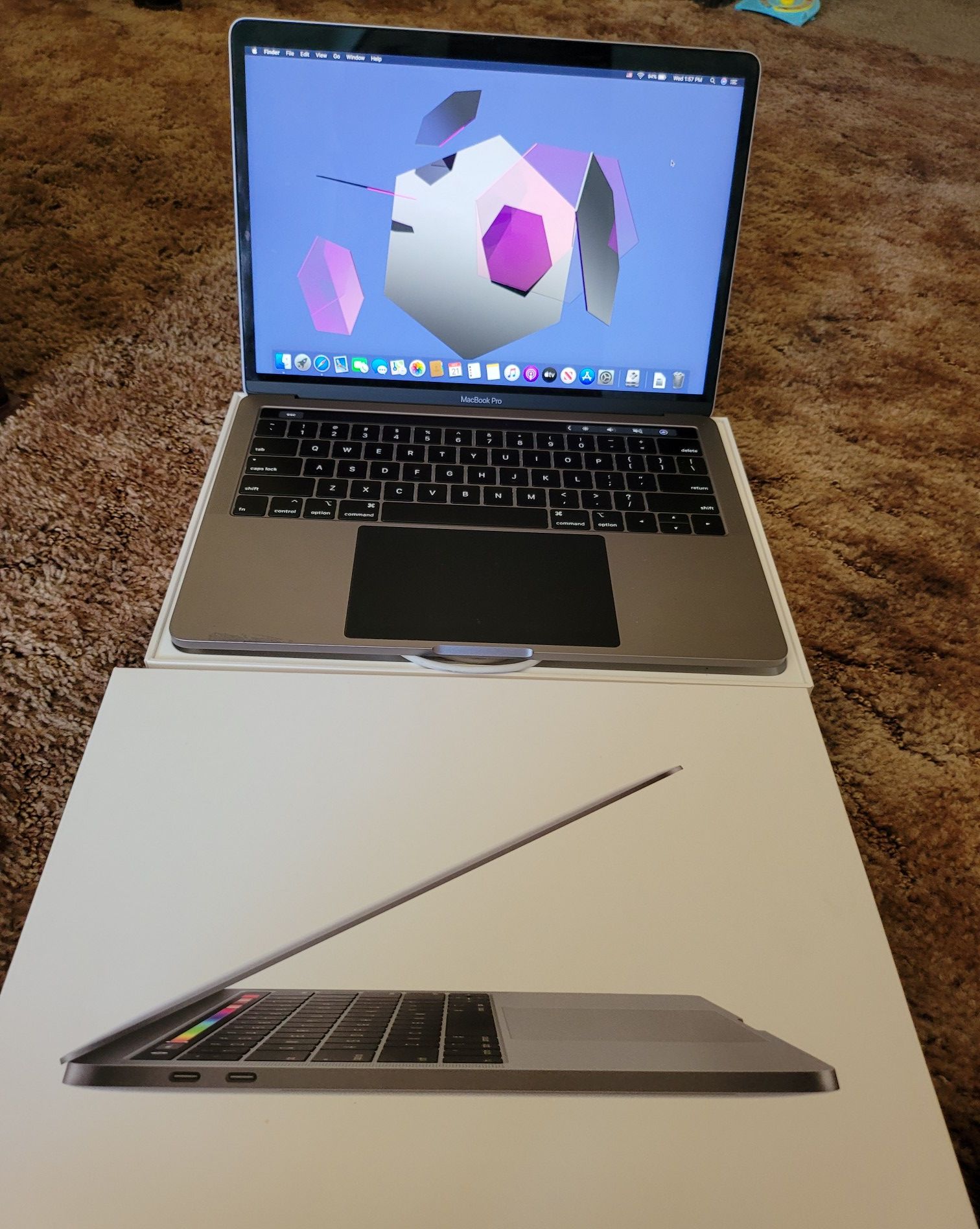 2019 MacBook Pro Premium 2.4 ghz (turbo boost upto 4.1ghz) quad core processor