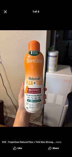 Tropiclean Natural Flea + Tick Max Strength Dog Shampoo