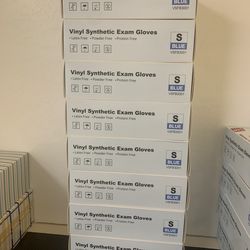 SCHNEIDER Vynl Synthetic Exam Gloves (Small-Blue)