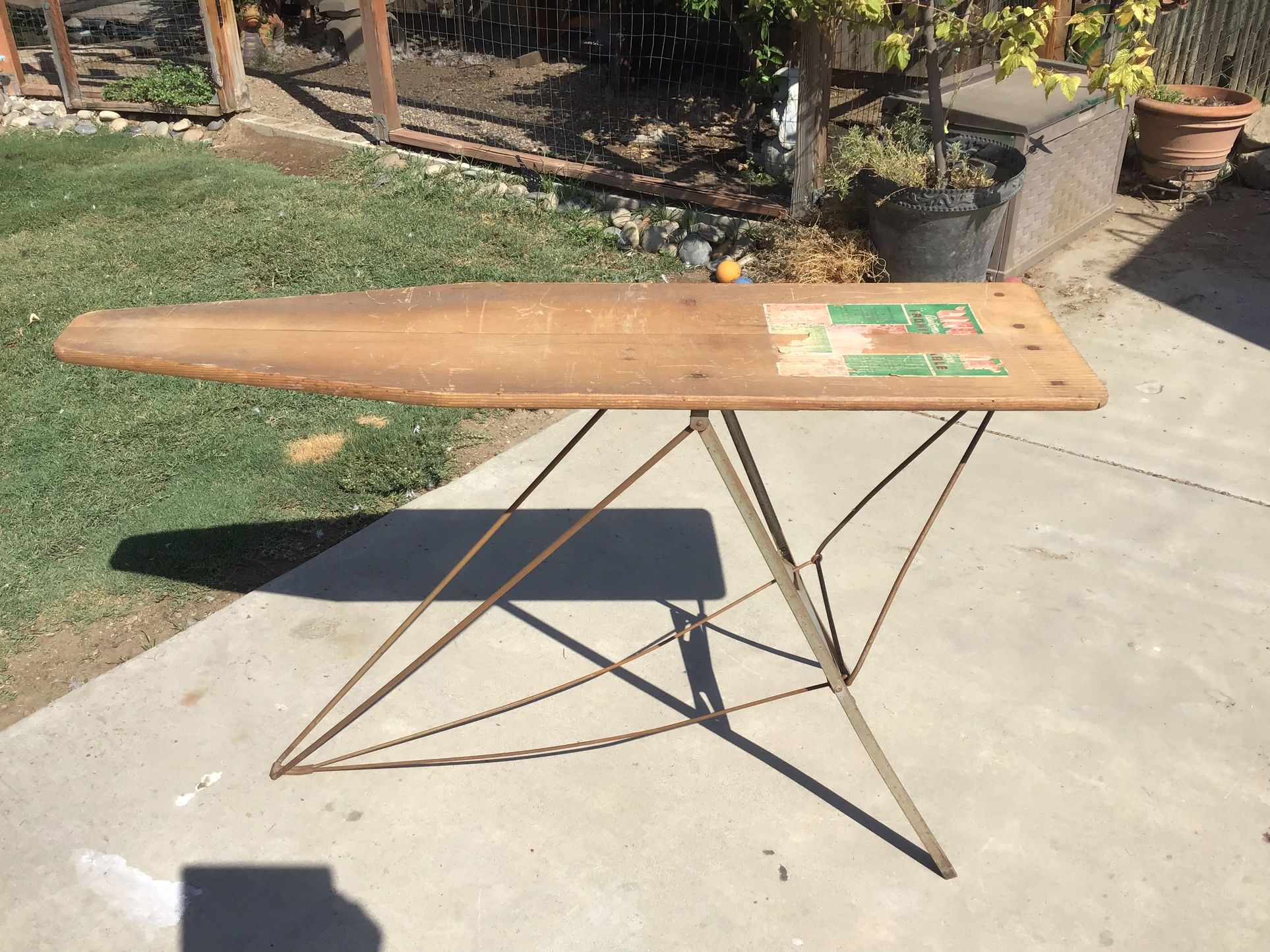 Vintage Lifeline Wooden Ironing Board 
