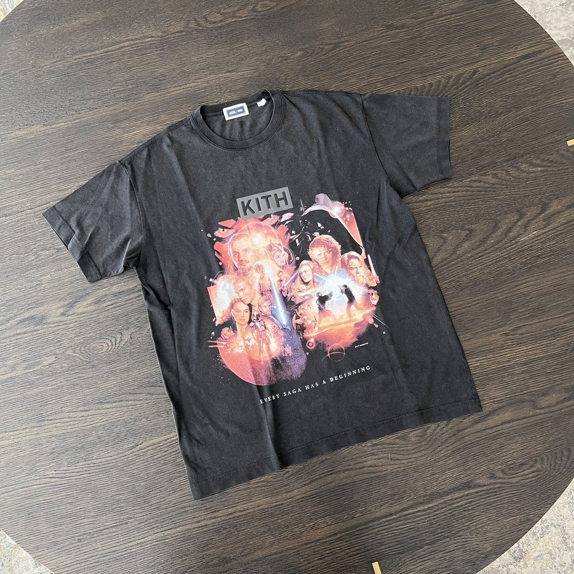 Size XL - Kith x Star Wars Beginning Vintage Tee Black for Sale in