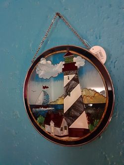 10" STAINED GLASS PICTURE