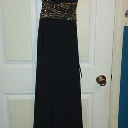 Beautiful Black And Gold Dress Size 6